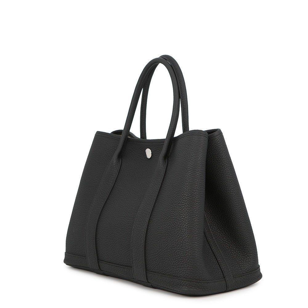 エルメス トートバッグ ガーデンパーティTPM ブラック/シルバー金具