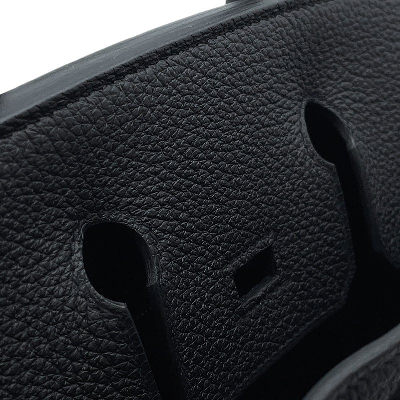 エルメス バーキン25 ブラック/シルバー金具 トゴ G刻印 HERMES Birkin ハンドバッグ 黒