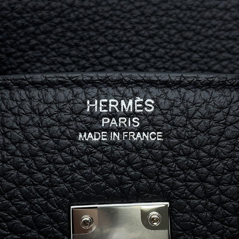 エルメス バーキン25 ブラック/シルバー金具 トゴ G刻印 HERMES Birkin ハンドバッグ 黒