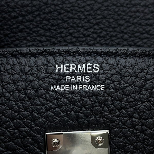 エルメス バーキン25 ブラック/シルバー金具 トゴ G刻印 HERMES Birkin ハンドバッグ 黒