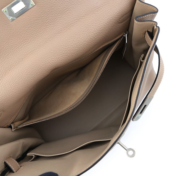 エルメス ハンドバッグ ケリー35 内縫い アルジル/マットシルバー金具 トゴ □E刻印 HERMES 2wayバッグ