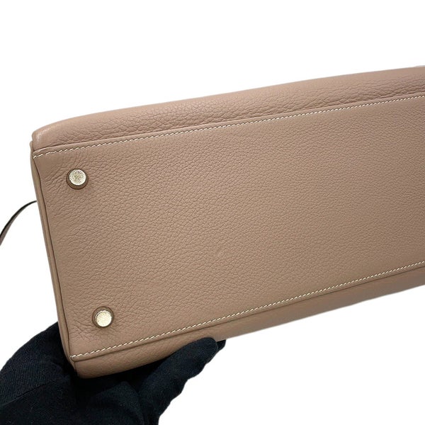 エルメス ハンドバッグ ケリー35 内縫い アルジル/マットシルバー金具 トゴ □E刻印 HERMES 2wayバッグ