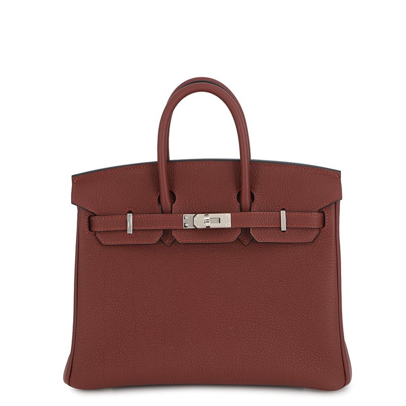 エルメス バーキン25 ルージュアッシュ/シルバー金具 トゴ G刻印 HERMES Birkin ハンドバッグ