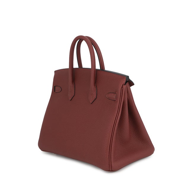 エルメス バーキン25 ルージュアッシュ/シルバー金具 トゴ G刻印 HERMES Birkin ハンドバッグ