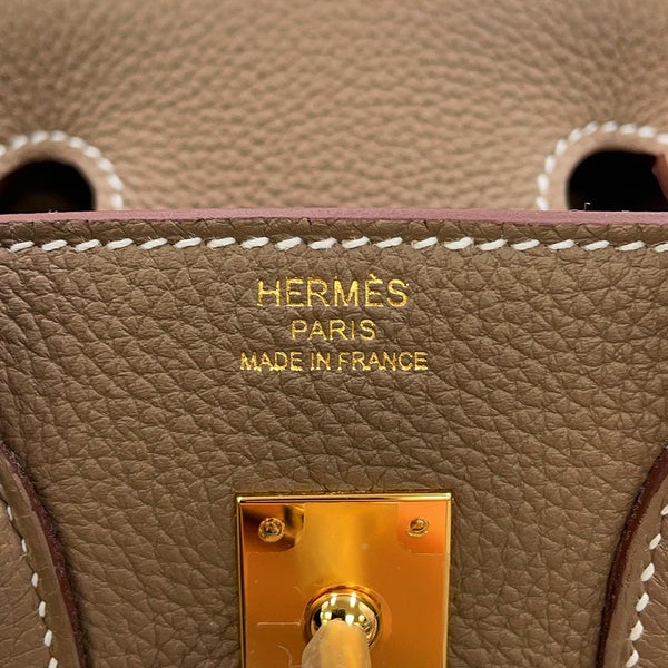 エルメス バーキン25 エトゥープ/ゴールド金具 トゴ G刻印 HERMES ハンドバッグ