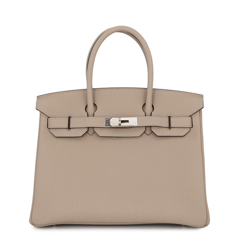 エルメス バーキン30 トゥルティエールグレー/シルバー金具 トゴ C刻印 HERMES ハンドバッグ