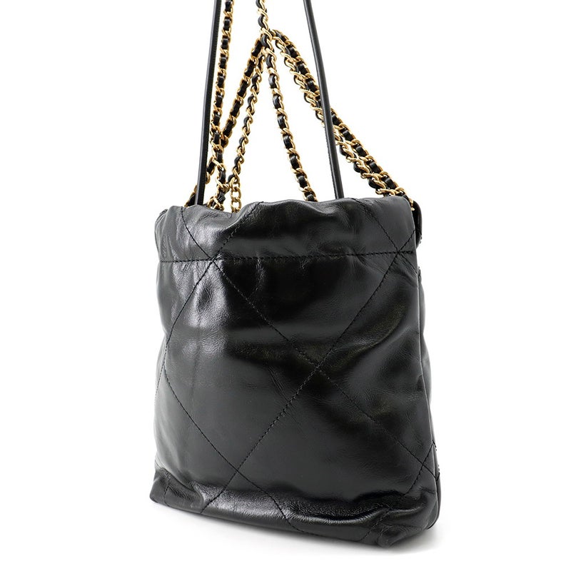 シャネル ハンドバッグ CHANEL22 ミニ ココマーク シャイニーカーフレザー AS3980 CHANEL 2wayショルダーバッグ 黒