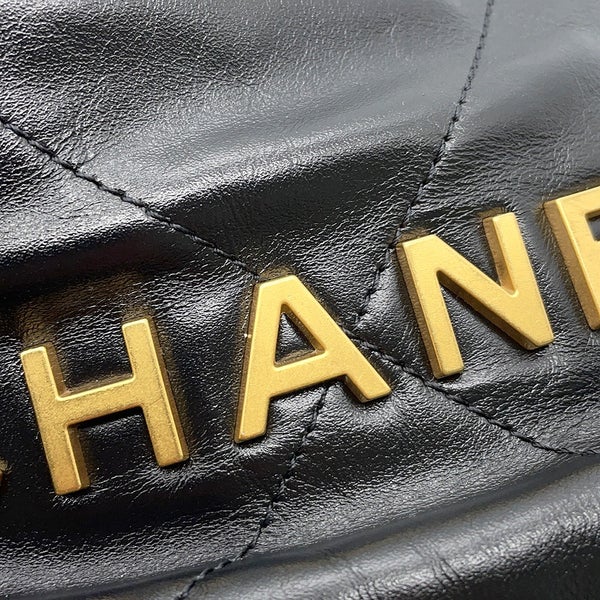 シャネル ハンドバッグ CHANEL22 ミニ ココマーク シャイニーカーフレザー AS3980 CHANEL 2wayショルダーバッグ 黒