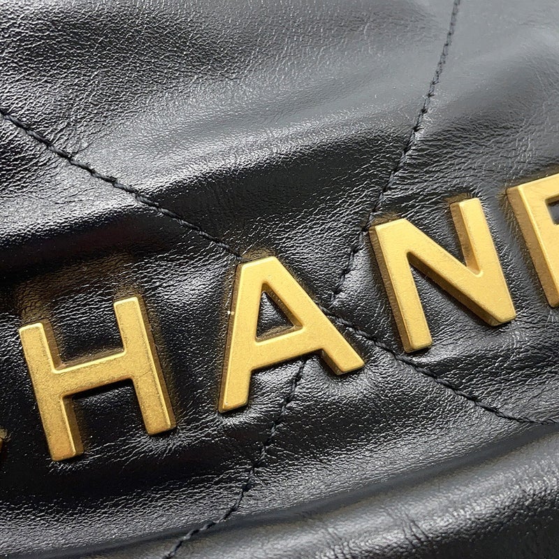 シャネル ハンドバッグ CHANEL22 ミニ ココマーク シャイニーカーフレザー AS3980 CHANEL 2wayショルダーバッグ 黒