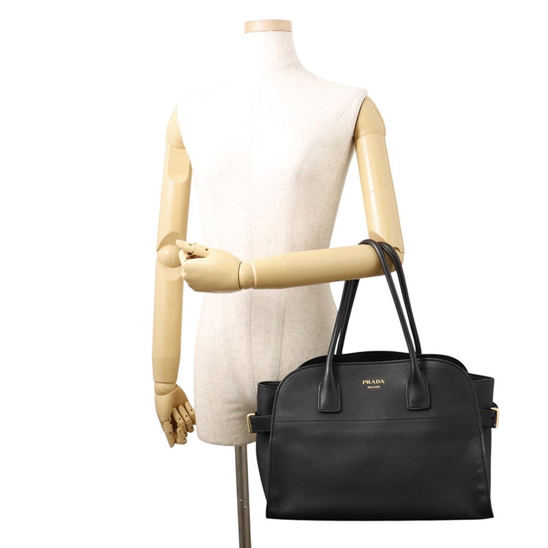 プラダ トートバッグ ロゴ トートバッグ レザー 1BG517 PRADA バッグ 黒