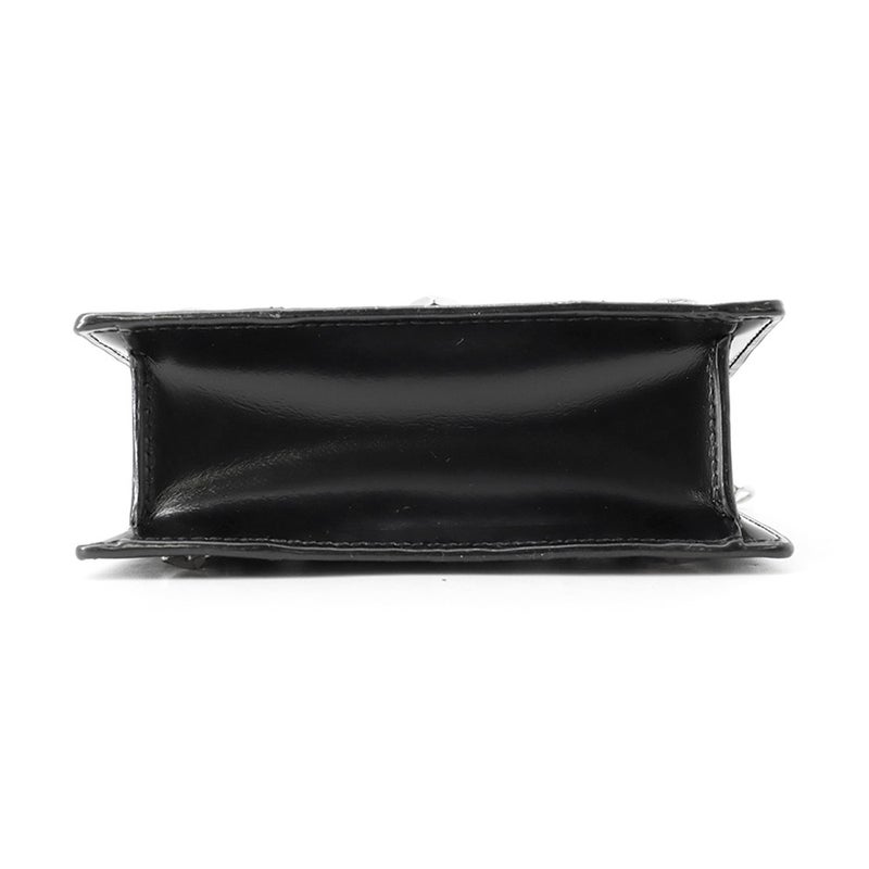 ジミーチュウ チェーンショルダーバッグ スタースタッズ ピクシス クロコ型押しレザー JIMMY CHOO 黒
