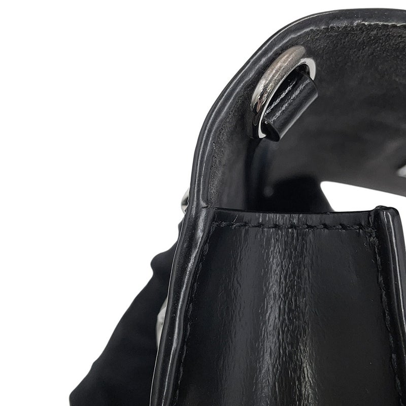 ジミーチュウ チェーンショルダーバッグ スタースタッズ ピクシス クロコ型押しレザー JIMMY CHOO 黒