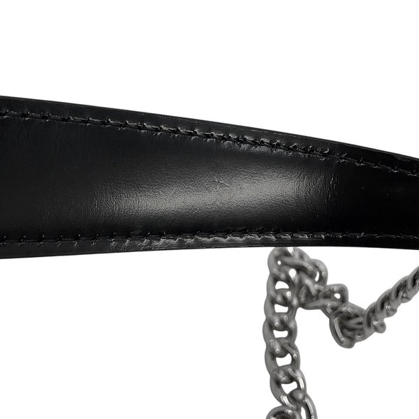 ジミーチュウ チェーンショルダーバッグ スタースタッズ ピクシス クロコ型押しレザー JIMMY CHOO 黒