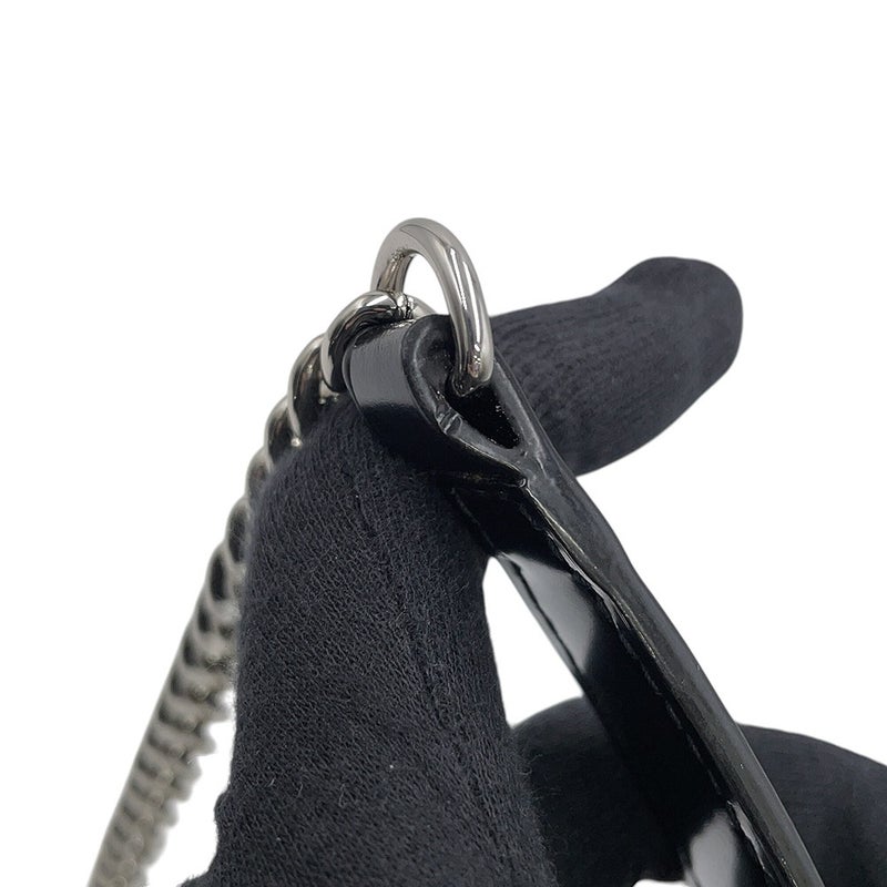 ジミーチュウ チェーンショルダーバッグ スタースタッズ ピクシス クロコ型押しレザー JIMMY CHOO 黒