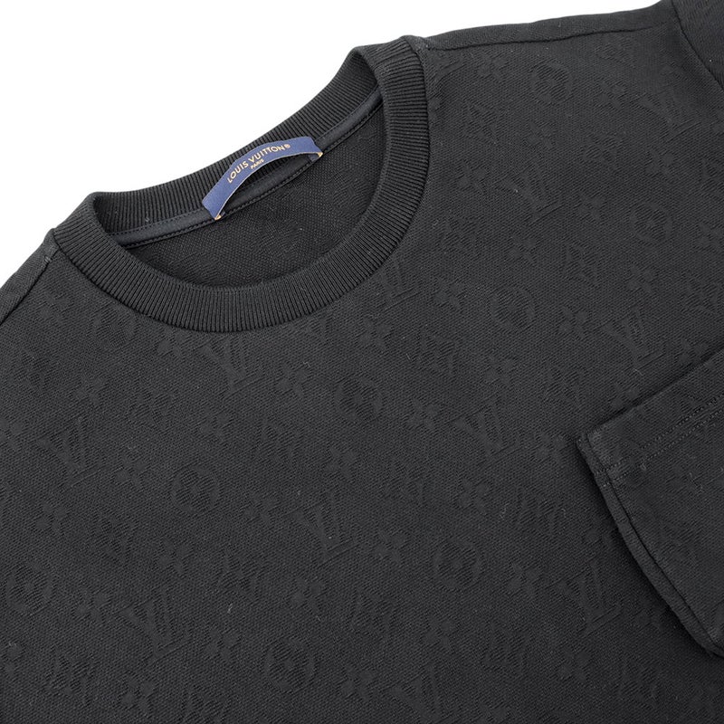 ルイヴィトン Ｔシャツ シグネチャー 3Dポケット モノグラム  メンズサイズS LOUIS VUITTON トップス 黒 ブラック