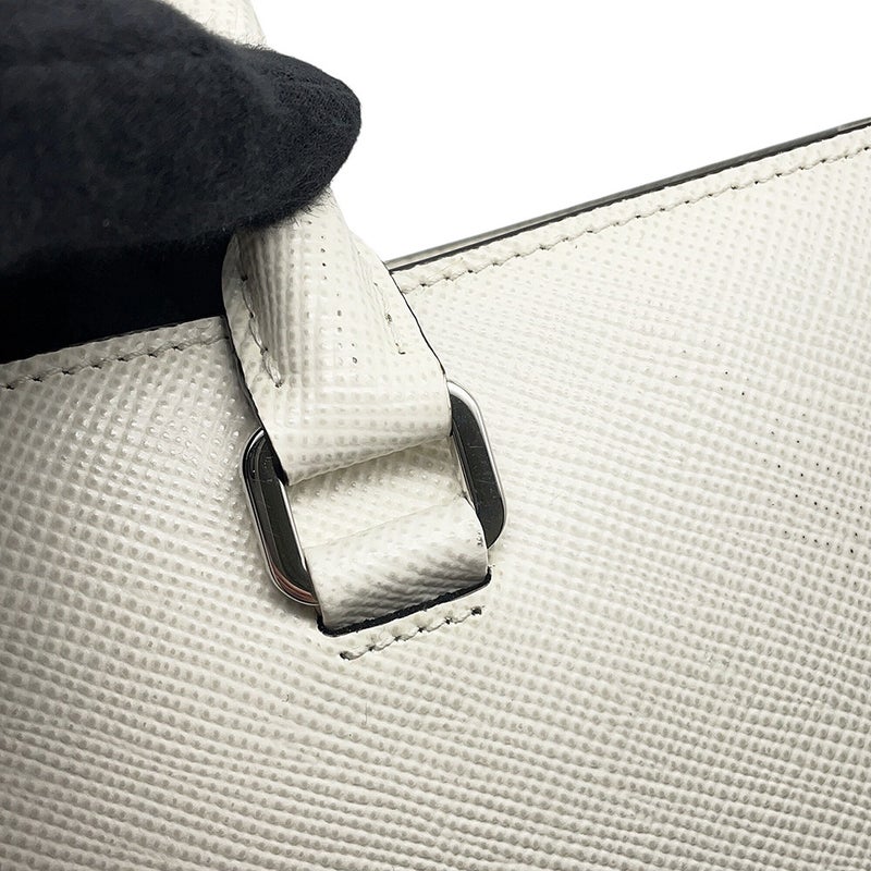 プラダ トートバッグ トライアングル エンボスロゴ サフィアーノ 2VG084 PRADA 2wayショルダーバッグ 白