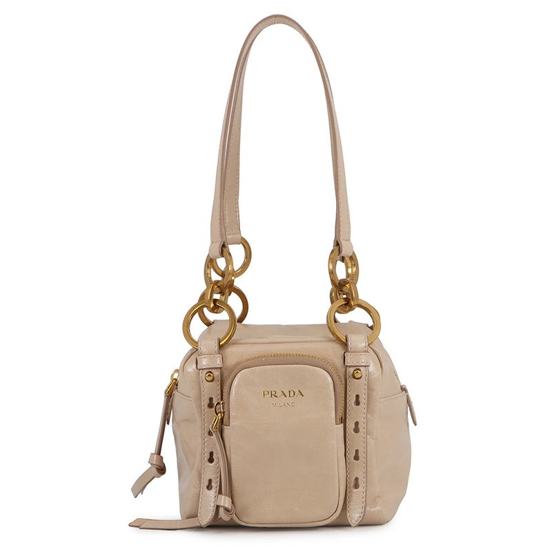 プラダ ハンドバッグ トップハンドル ミニバッグ  ダングルレザー 1BB137 PRADA