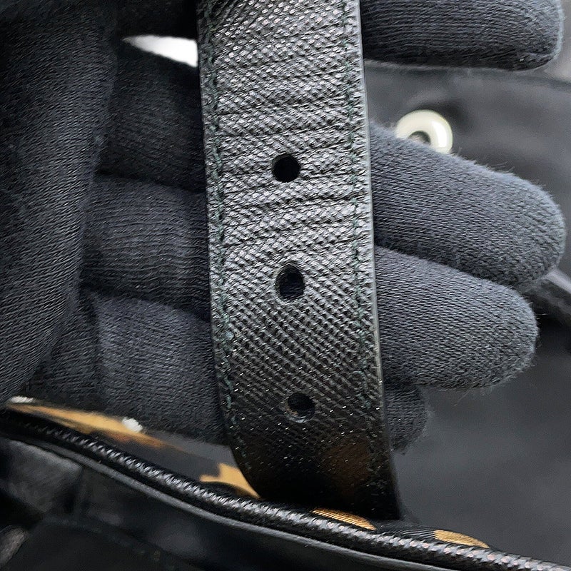 プラダ リュック ナイロン レオパード バックパック 1BZ811 PRADA バッグ リュックサック 黒