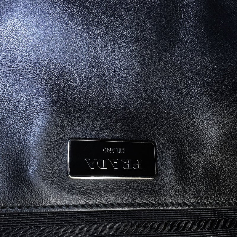 プラダ リュック ナイロン レオパード バックパック 1BZ811 PRADA バッグ リュックサック 黒