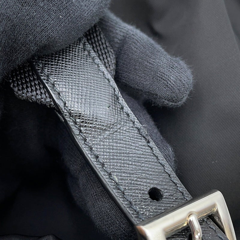プラダ リュック ナイロン レオパード バックパック 1BZ811 PRADA バッグ リュックサック 黒