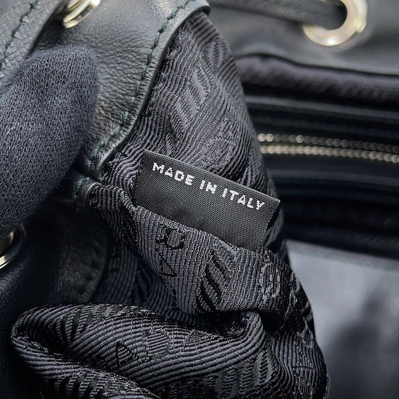 プラダ リュック ナイロン レオパード バックパック 1BZ811 PRADA バッグ リュックサック 黒