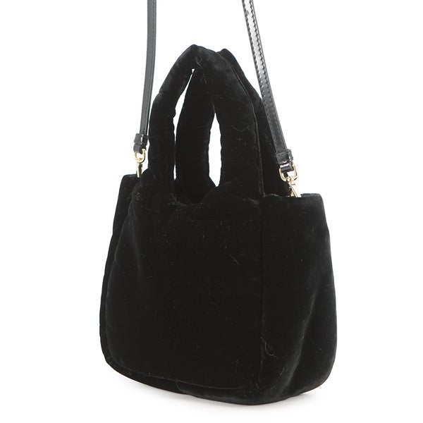プラダ ハンドバッグ ミニバッグ ベルベット 1BA410 PRADA 2way 黒