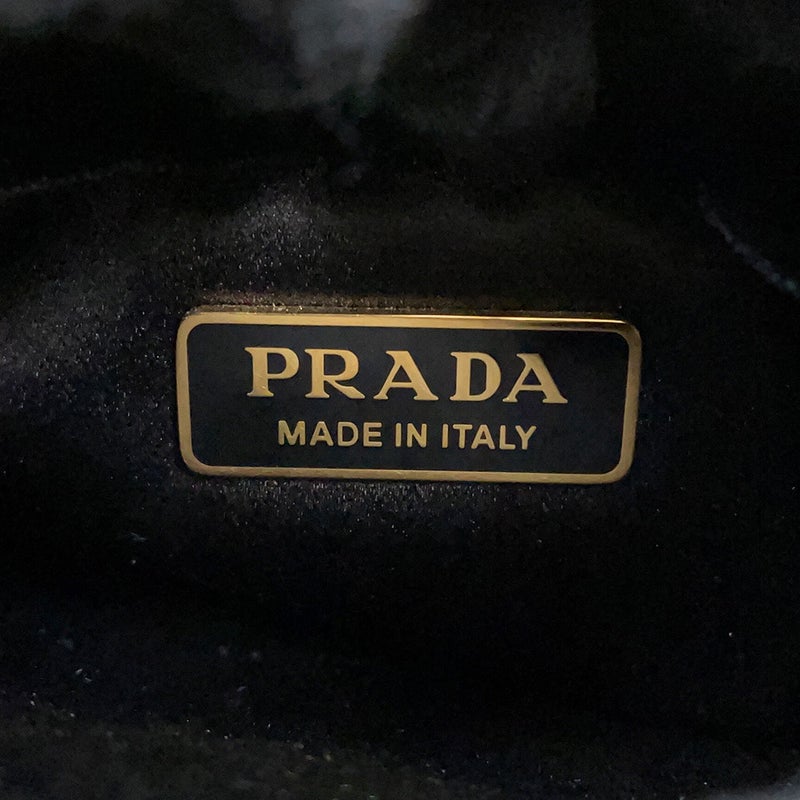 プラダ ハンドバッグ ミニバッグ ベルベット 1BA410 PRADA 2way 黒