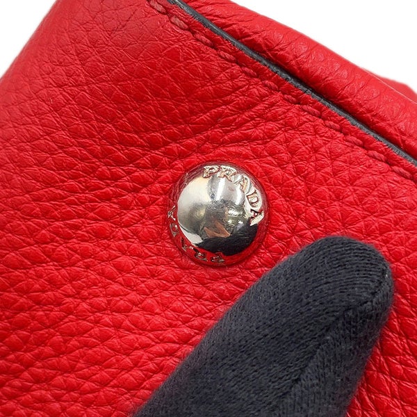 プラダ チェーンハンドバッグ パンチング レザー 1BB017 PRADA