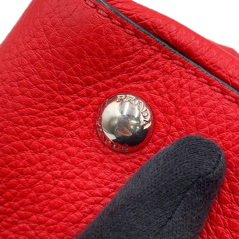 プラダ チェーンハンドバッグ パンチング レザー 1BB017 PRADA