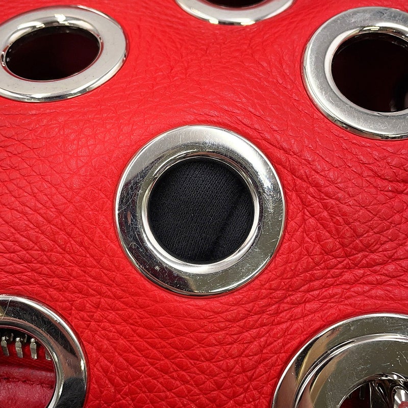 プラダ チェーンハンドバッグ パンチング レザー 1BB017 PRADA