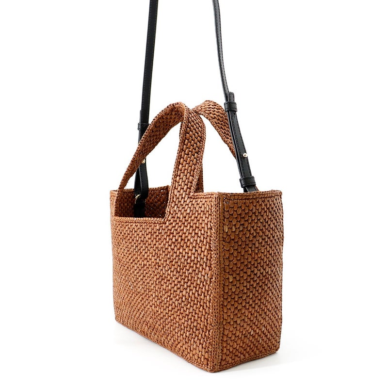 ロエベ トートバッグ フォントトート スモール スナ・フジタ ラフィア LOEWE 2wayショルダー かごバッグ ワオキツネザル
