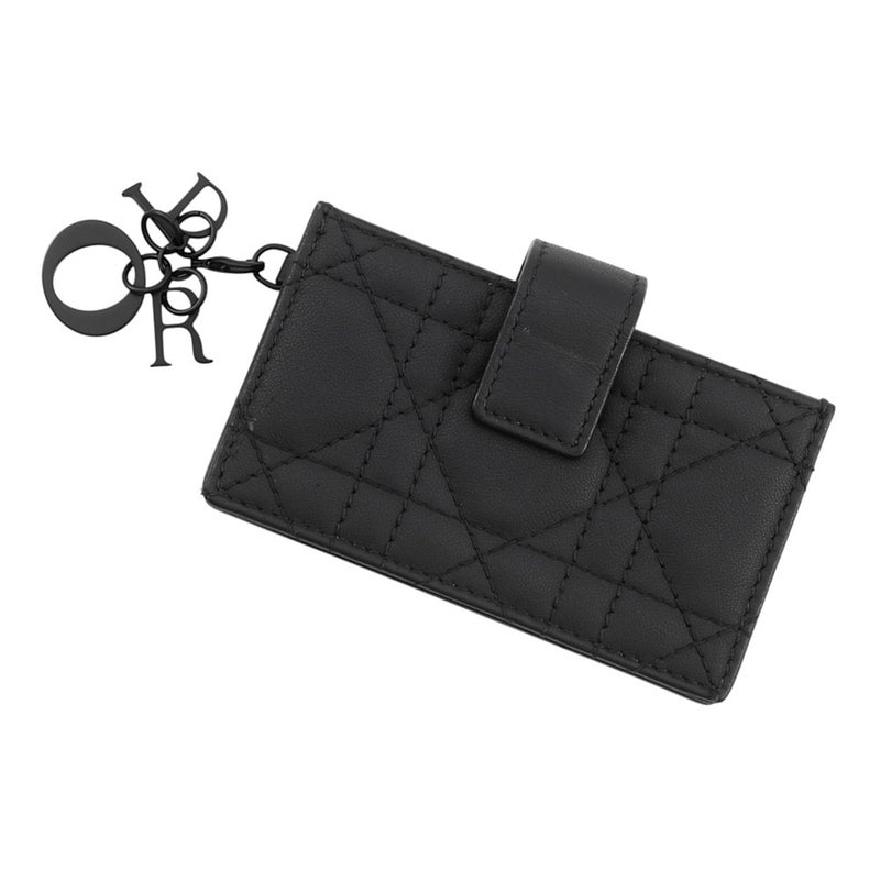 クリスチャン・ディオール カードケース Lady Dior Jasmine ラムスキン S0074OVRB Christian Dior 名刺入れ 黒