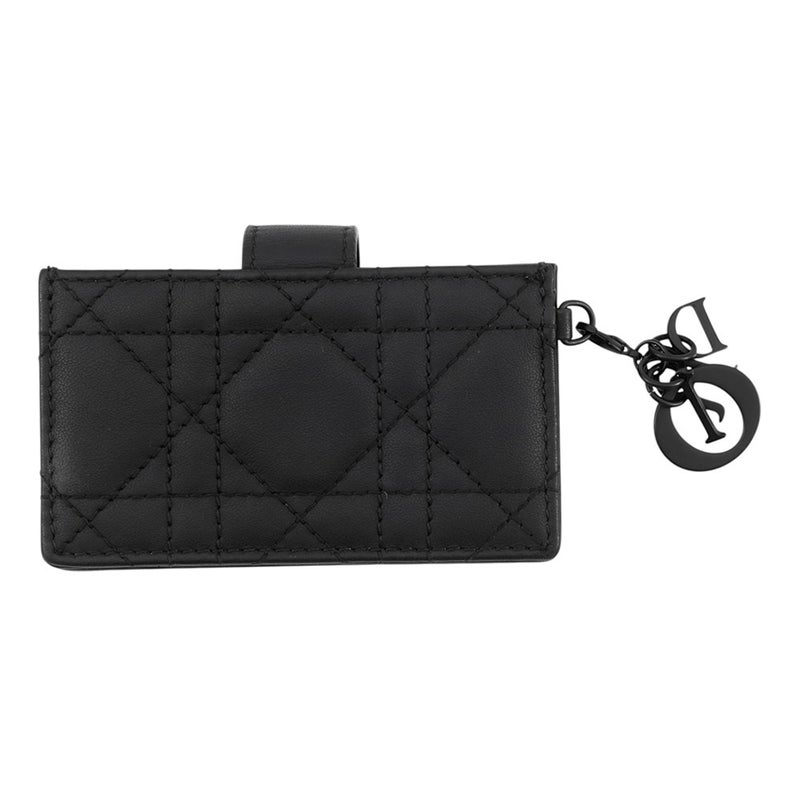 クリスチャン・ディオール カードケース Lady Dior Jasmine ラムスキン S0074OVRB Christian Dior 名刺入れ 黒