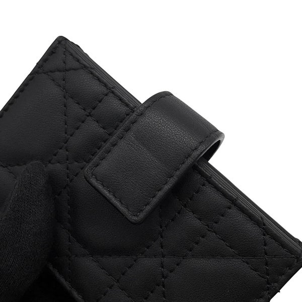 クリスチャン・ディオール カードケース Lady Dior Jasmine ラムスキン S0074OVRB Christian Dior 名刺入れ 黒