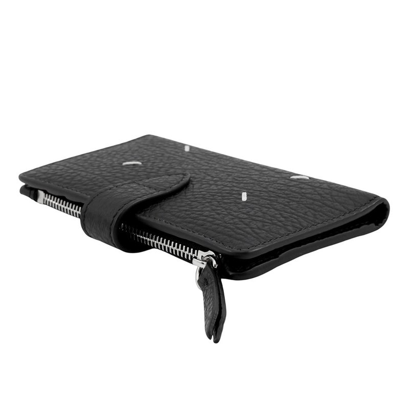 メゾンマルジェラ コインケース 4ステッチ ジップウォレット レザー SA1VX0019 Maison Margiela カードケース 黒