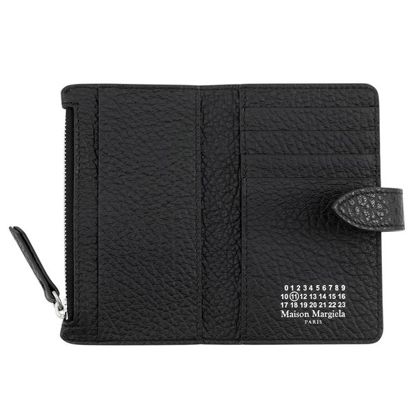 メゾンマルジェラ コインケース 4ステッチ ジップウォレット レザー SA1VX0019 Maison Margiela カードケース 黒