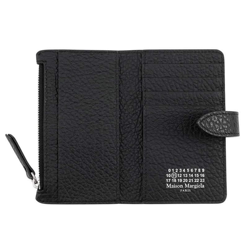 メゾンマルジェラ コインケース 4ステッチ ジップウォレット レザー SA1VX0019 Maison Margiela カードケース 黒