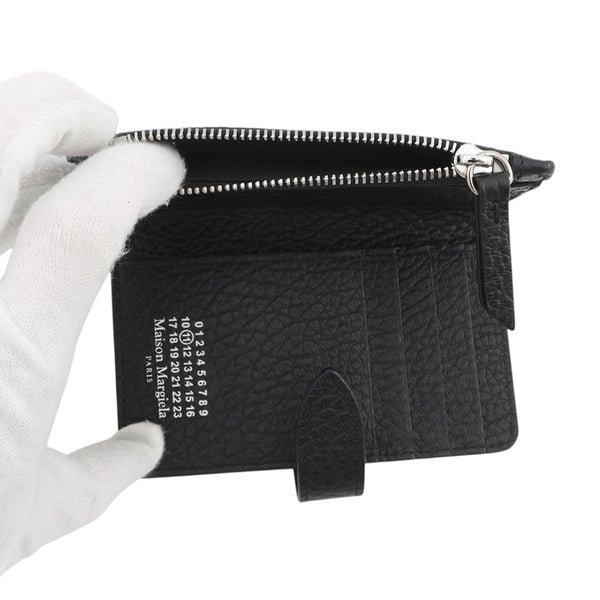 メゾンマルジェラ コインケース 4ステッチ ジップウォレット レザー SA1VX0019 Maison Margiela カードケース 黒