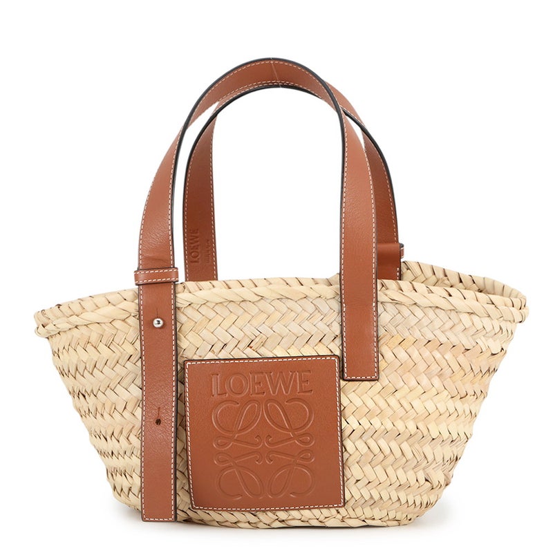 ロエベ ハンドバッグ バスケットバッグ スモール ラフィア/レザー 327.02.S93 LOEWE カゴバッグ