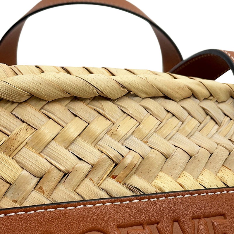 ロエベ ハンドバッグ バスケットバッグ スモール ラフィア/レザー 327.02.S93 LOEWE カゴバッグ