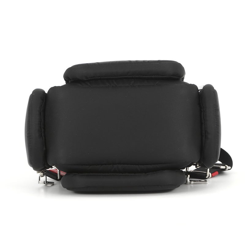 プラダ ハンドバッグ マルチポケット ナイロン/レザー 1BB061 PRADA 2wayショルダーバッグ 黒