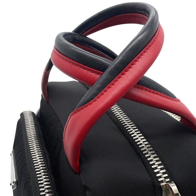 プラダ ハンドバッグ マルチポケット ナイロン/レザー 1BB061 PRADA 2wayショルダーバッグ 黒