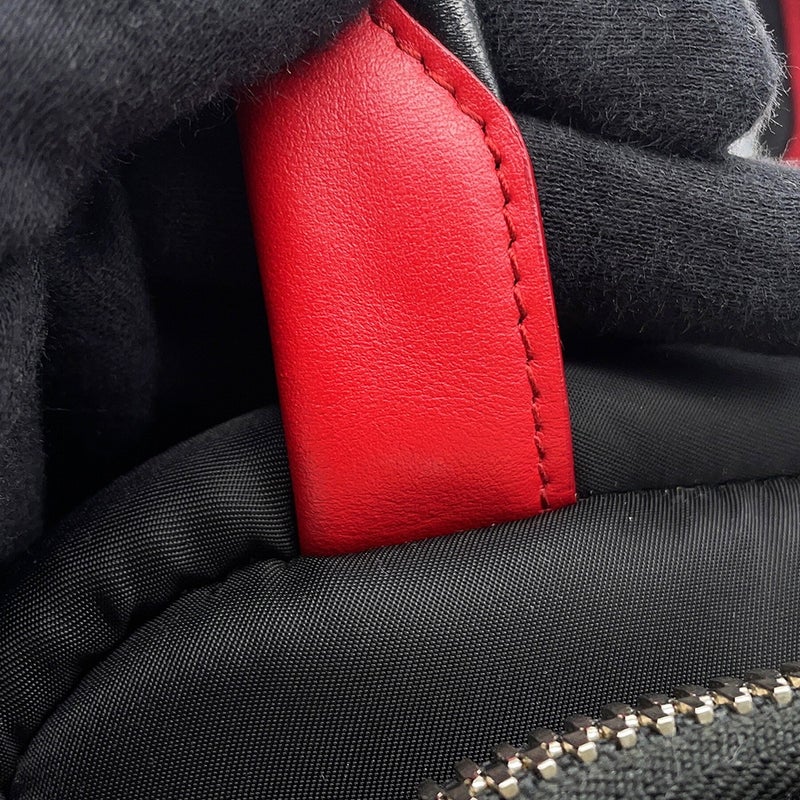 プラダ ハンドバッグ マルチポケット ナイロン/レザー 1BB061 PRADA 2wayショルダーバッグ 黒
