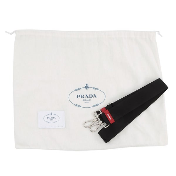 プラダ ハンドバッグ マルチポケット ナイロン/レザー 1BB061 PRADA 2wayショルダーバッグ 黒