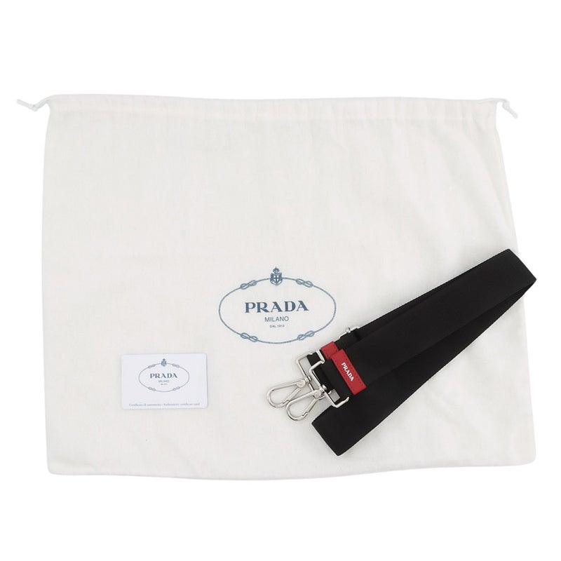 プラダ ハンドバッグ マルチポケット ナイロン/レザー 1BB061 PRADA 2wayショルダーバッグ 黒