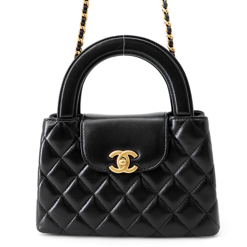 シャネル ハンドバッグ ミニ マトラッセ ココマーク レザー AS4416 CHANEL 2wayショルダーバッグ 黒