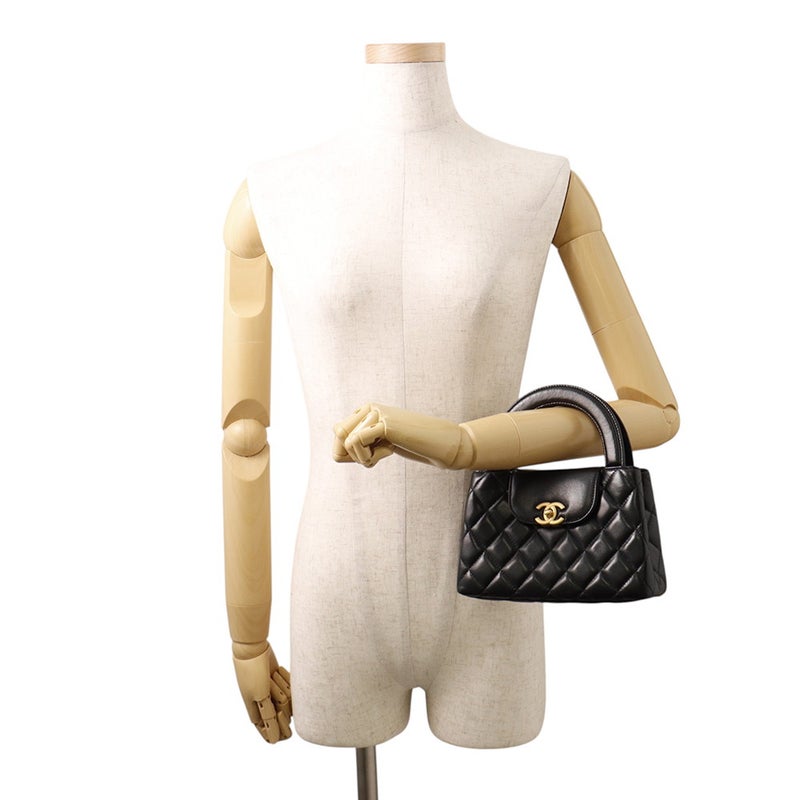 シャネル ハンドバッグ ミニ マトラッセ ココマーク レザー AS4416 CHANEL 2wayショルダーバッグ 黒