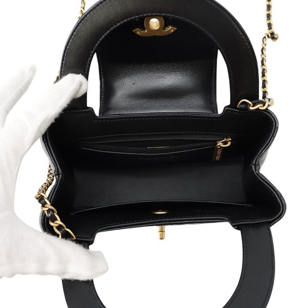 シャネル ハンドバッグ ミニ マトラッセ ココマーク レザー AS4416 CHANEL 2wayショルダーバッグ 黒
