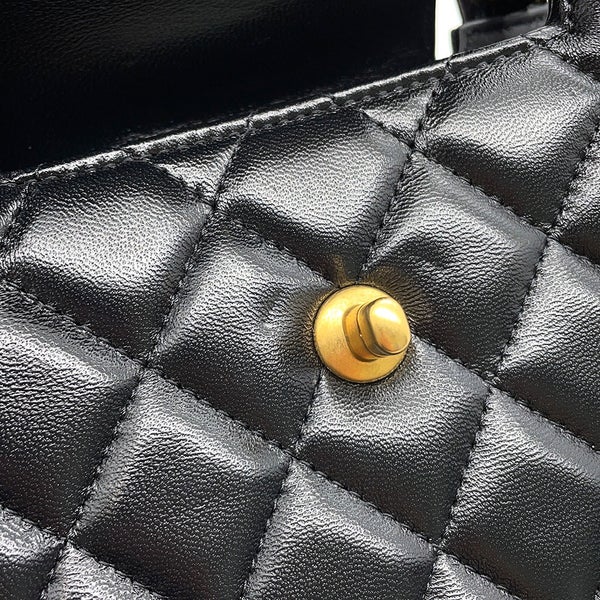シャネル ハンドバッグ ミニ マトラッセ ココマーク レザー AS4416 CHANEL 2wayショルダーバッグ 黒