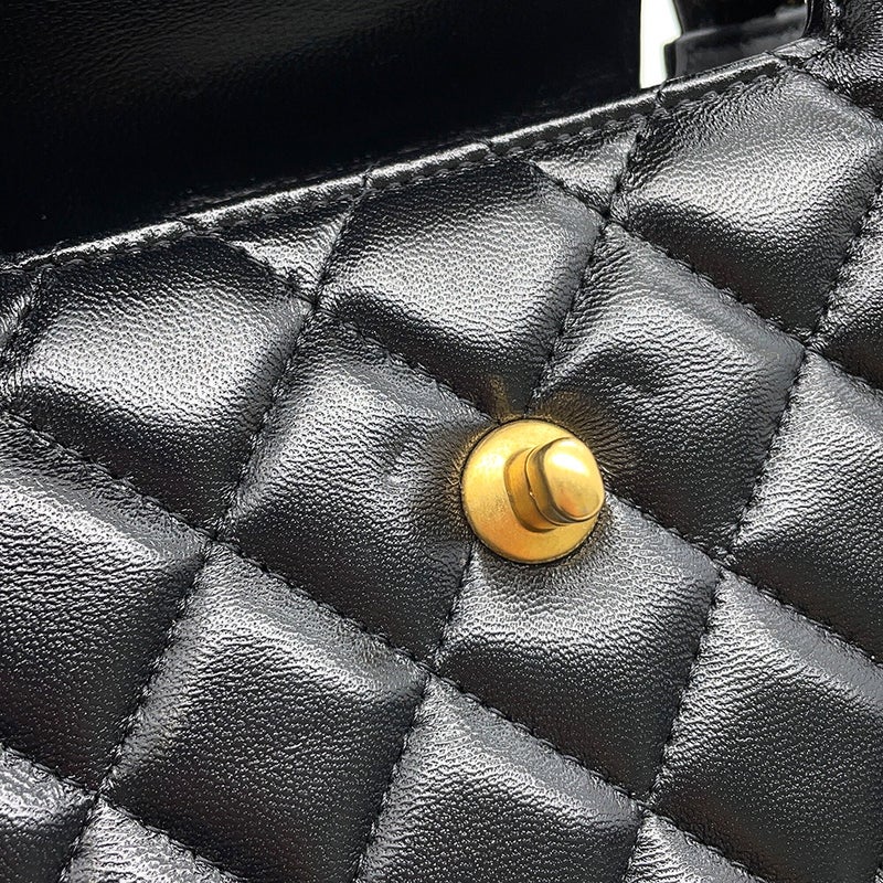 シャネル ハンドバッグ ミニ マトラッセ ココマーク レザー AS4416 CHANEL 2wayショルダーバッグ 黒